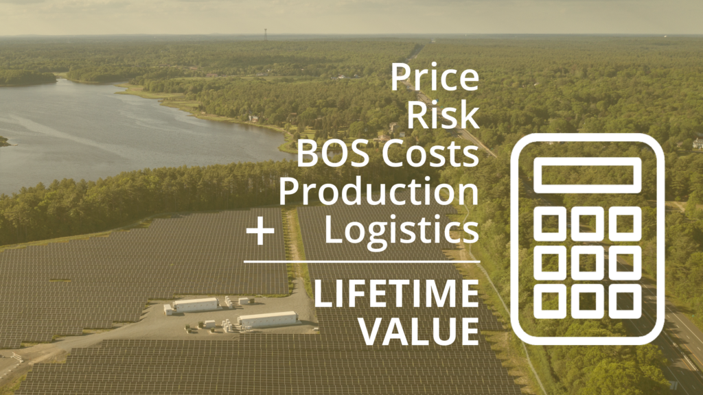 price plus risk plus bos costs plus production plus logistics equals lifetime value