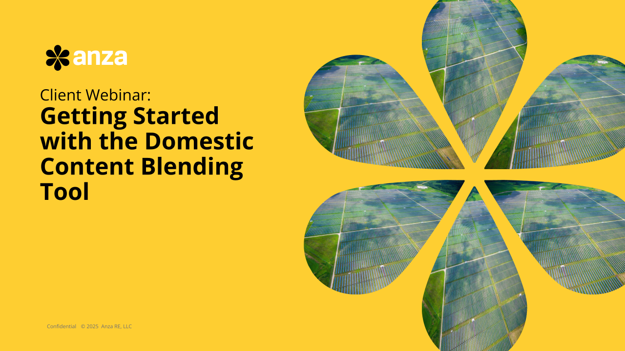 Client Webinar Recording: Getting Started with the Domestic Content Blending Tool