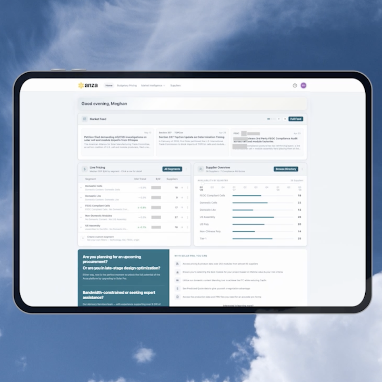 Anza Pulse – Solar Market Intelligence